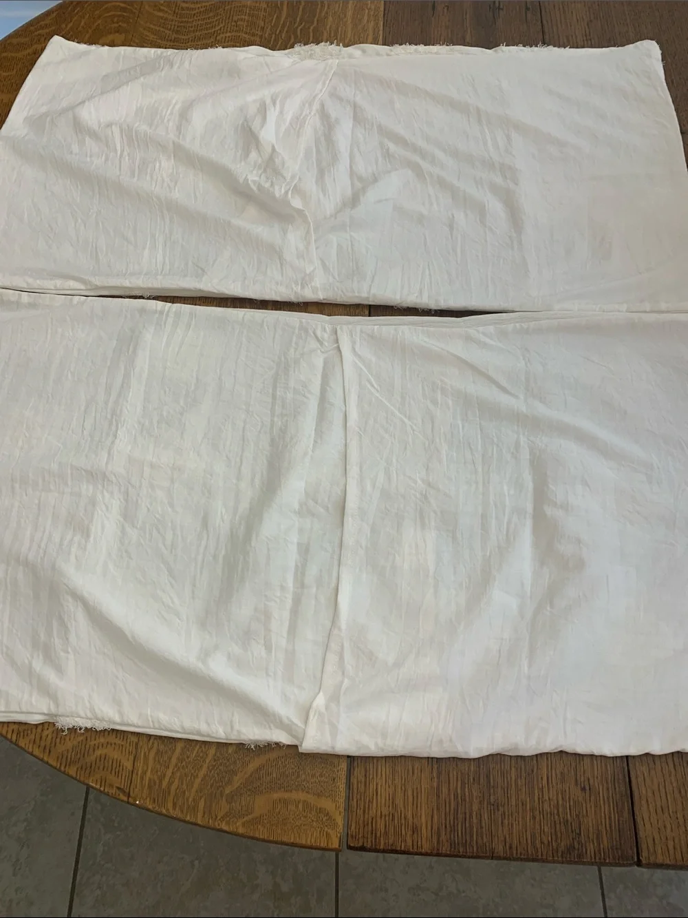 Cream Decorative Pillow Shams with Raised Medallion Texture